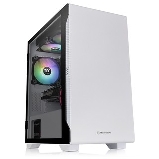 mATX CASE (NP) THERMALTAKE S100 WHITE TG (SNOW,CA-1Q9-00S6WN-00)