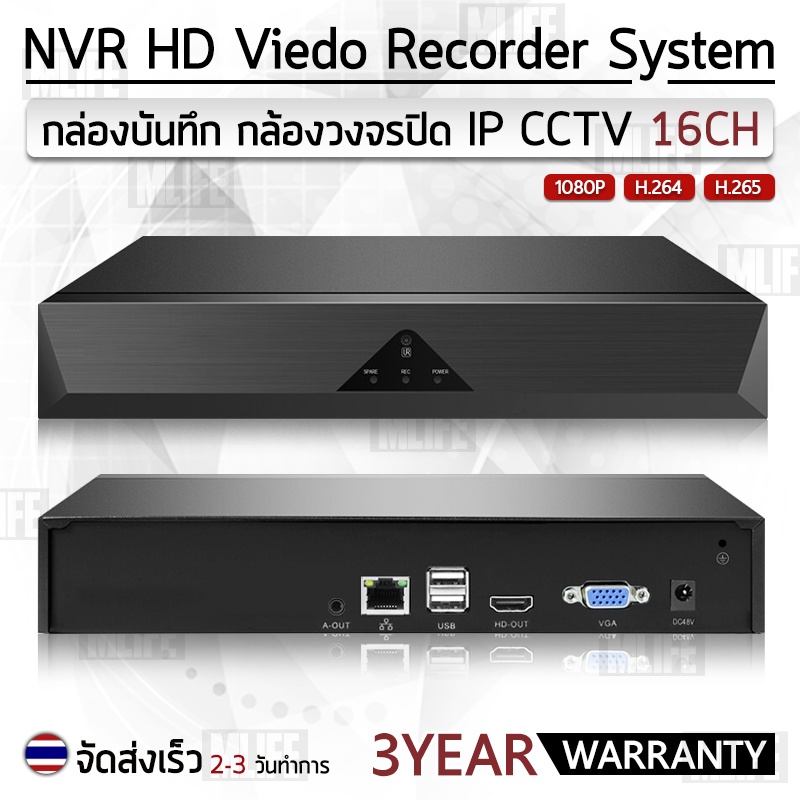 เครื่องบันทึก NVR 9CH / 16CH กล่องบันทึกกล่อง IP Camera สำหรับ กล้องวงจรปิด กล้องวงจรปิดไร้สาย IP Ca