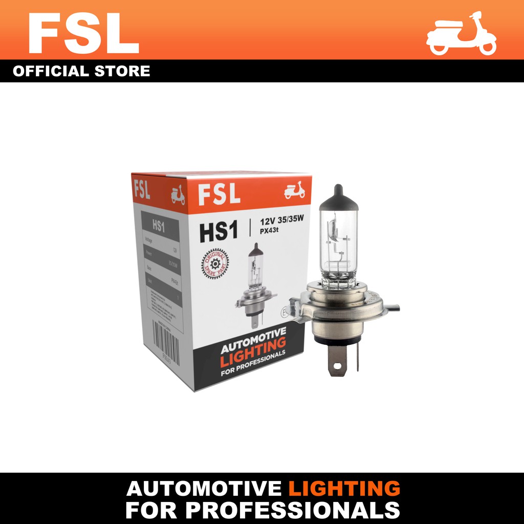 FSL หลอดไฟหน้าจักรยาน HS1 12V 35/35W PX43T 3 Pin