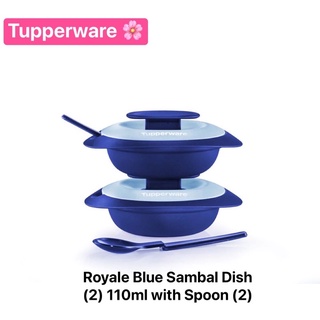 Tupperware รุ่น Royale Blue Sambal Dish with Spoon 110ml เซ็ต 2ใบ