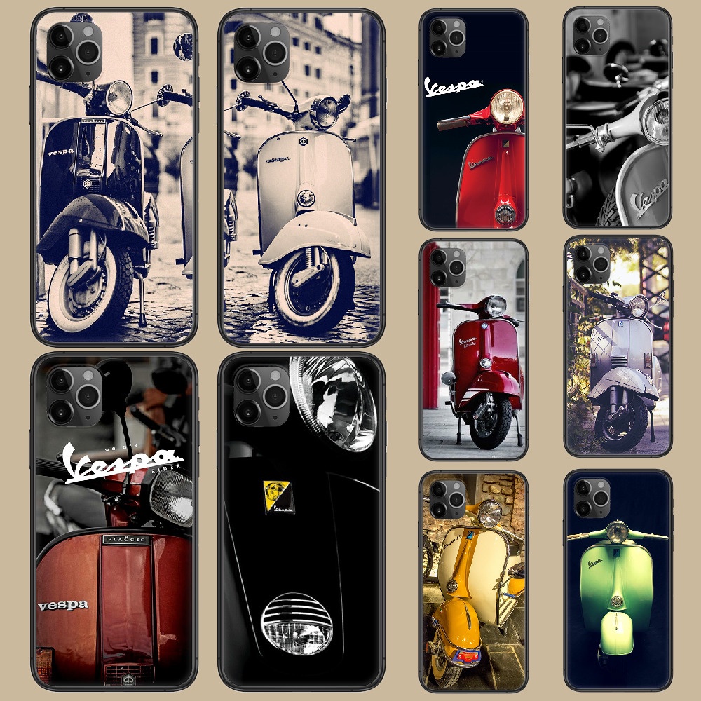 Vespa สกู๊ตเตอร์เคสโทรศัพท์ Hull สําหรับ iphone 5 5s se 2 6 6s 7 8 12 mini plus X XS XR 11 PRO MAX ส