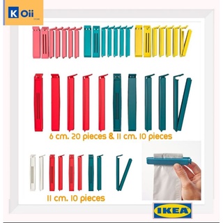 IKEA ที่หนีบปากถุง ที่ซีลปากถุง ที่ปิดปากถุง ที่รัดปากถุง ตราอิเกีย แพค 10 ชิ้น และ แพค 30 ชิ้น