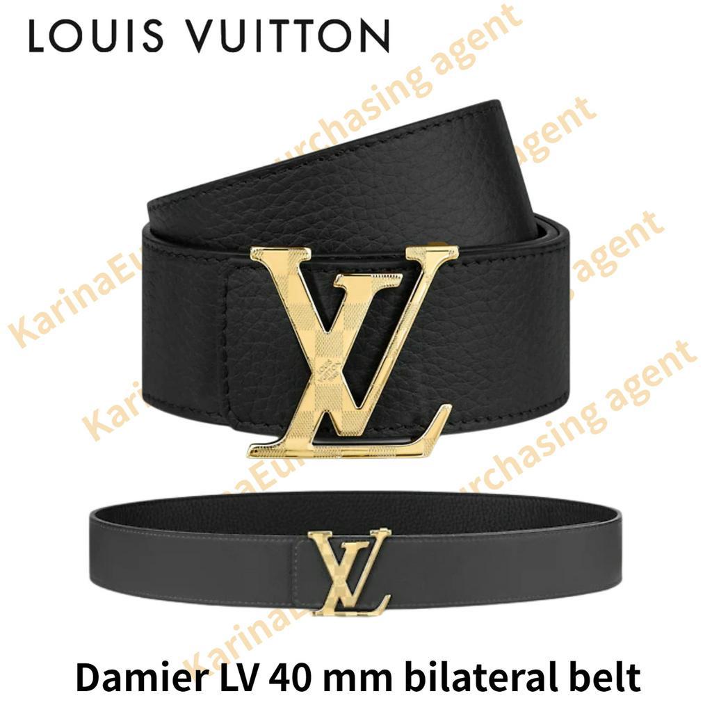 Damier LV 40 mm bilateral belt Louis Vuitton Classic models