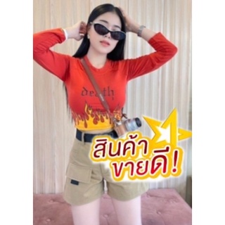 แขนยาวสกรีนลายไฟอก30-38ยาว15นิ้ว