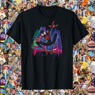 T-shirt  เสื้อยืด พิมพ์ลาย Marvel Spiderman Miles Morales Graffiti CityS-5XL