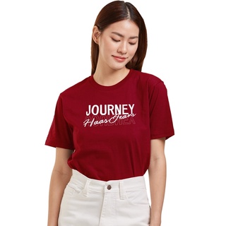 haas เสื้อยืดแขนสั้น unisex ผู้ชาย ผู้หญิง ลายสกรีน JOURNEY SHSK2611