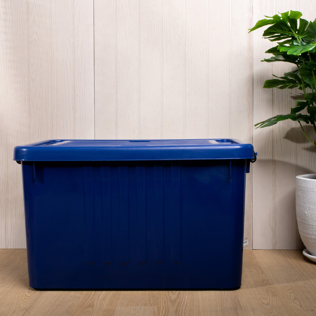 MODERN กล่องอเนกประสงค์ แบบล้อเลื่อน ขนาด 100 ลิตร สีน้ำเงิน |BAI| - รูปที่ 7