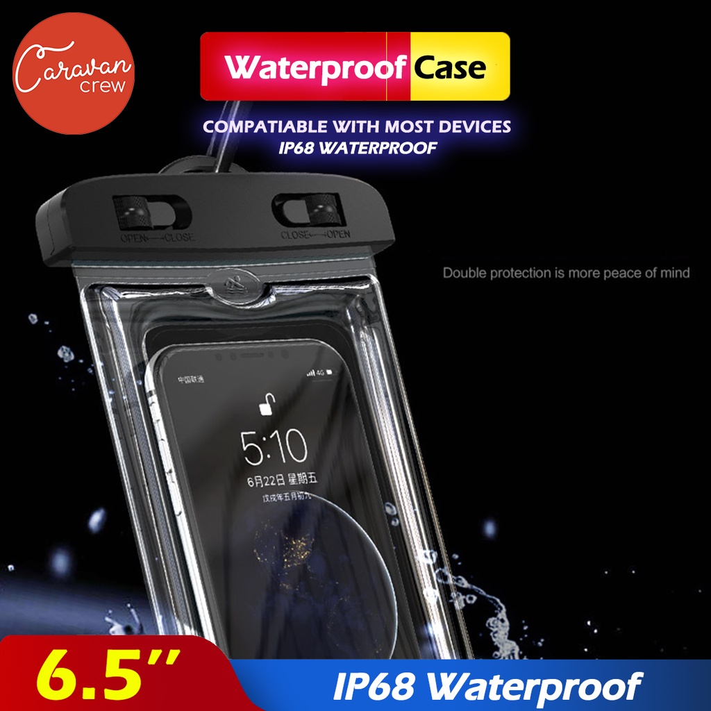 Caravan Crew Mobile Waterproof Bag ซองกันน้ำพร้อมสายคล้องคอ สำหรับโทรศัพท์ทุกรุ่น ซองกันน้ำ ซองกันน้