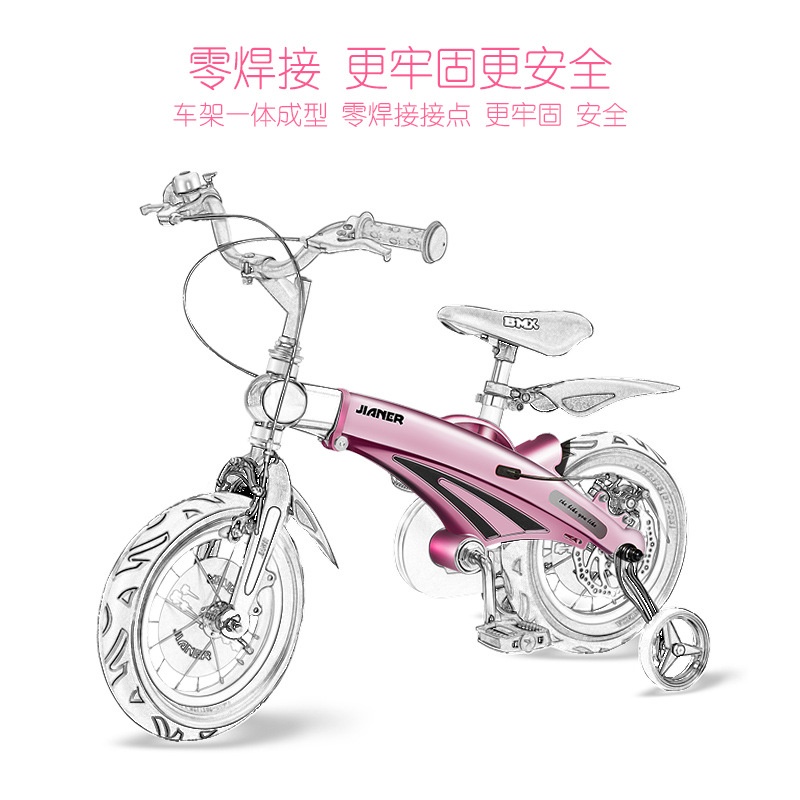 【ของเล่นเด็ก】□Factory Wholesale Children's Bicycle Safety 3 Color Bicycles