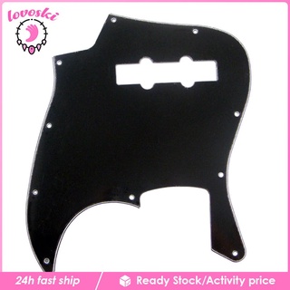 [ Lov-11--] อุปกรณ์เสริมแผ่นกันรอยขีดข่วน 3Ply Jazz Bass Guitar Pick Guard 10 หลุม Diy สีดํา