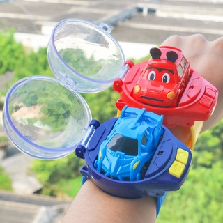 Mini Cartoon RC Small Car Analog Watch Remote Control Cute Infrared Sensing Model Batteryed Toys For Children Gifts