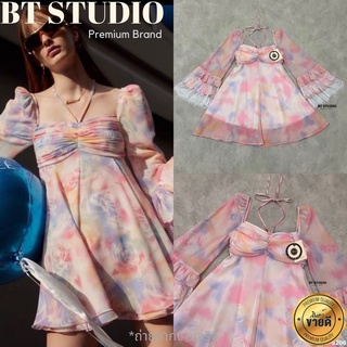 ✅ถูกที่สุด งานป้าย BT studio S-L เดรสสั้นมุ้งมิ้งสีหวานละมุลสีชมพู เดรสงานป้าย เซตจั้มสูท BT studio Brand