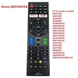GB234WJSA Sharp LCD LED SMART TV รีโมทคอนโทรล Fit สําหรับ GA877SB GA872SB GA879SA GA880SA GA902WJSA 