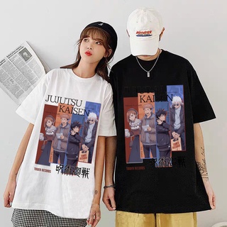 Harajuku Jiu-Jitsu Kaisen พิมพ์เสื้อยืดแขนสั้น Unisex การ์ตูนอะนิเมะ Lady T-shirt