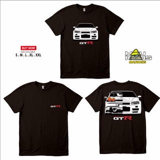 เสื้อยืด ลาย NISSAN SKYLINE R34 ทรงสามเหลี่ยม สําหรับรถยนต์S-5XL