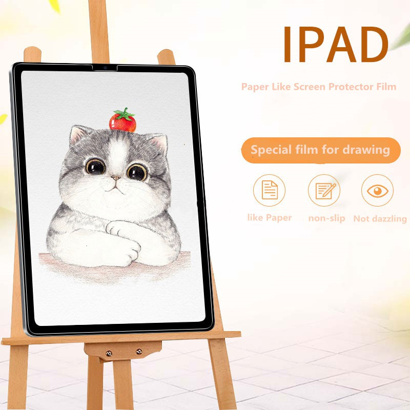 กระดาษเช่นป้องกันหน้าจอฟิล์มสําหรับiPad air 5 4 3 2 9.7 10.5 10.9 2020 Matte PETภาพวาดเขียนสําหรับiPad 10 9 8 7 10.2 10.9 iPad Pro 11 12.9 2020 2021 2022 Mini 1 2 3 4 5 6 8.3