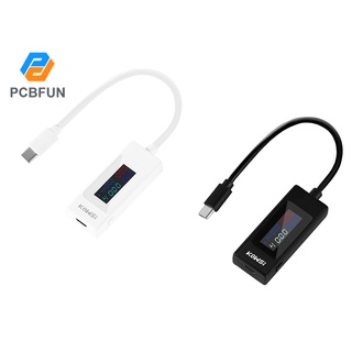 Pcbfun เครื่องทดสอบแรงดันไฟฟ้า หน้าจอสี ดิจิทัล LCD 4-30V 0-6.5A Type-c USB