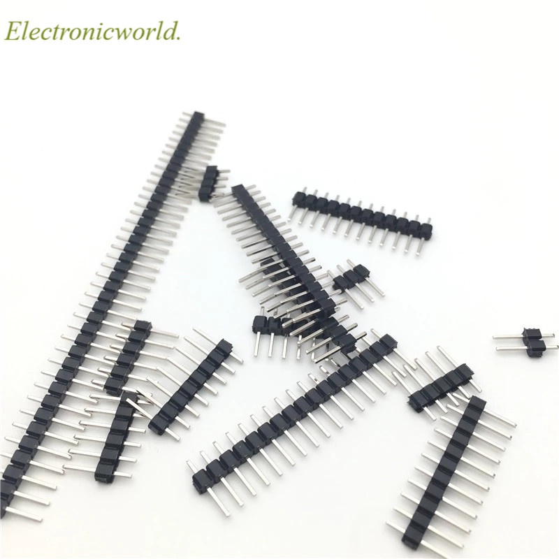 50 ชิ้น 2.54 มิลลิเมตรเดี่ยวแถวชาย 2 ~ 40 P PCB Board Pin Header Connector Strip Pinheader 2/3/4/5/6/8/10/12/20/40Pin สําหรับ Arduino
