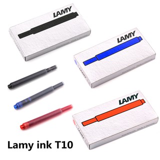 Lamy cartridges ink T10 หมึกหลอด นำ้หมึก รีฟีล ลามี่ สำหรับปากกาหมึกซึม มีให้เลือก3สี（Black、Blue、Red）กล่องละ 5 หลอด