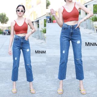 Minimal#ยีนส์ขาตรง มีS-L