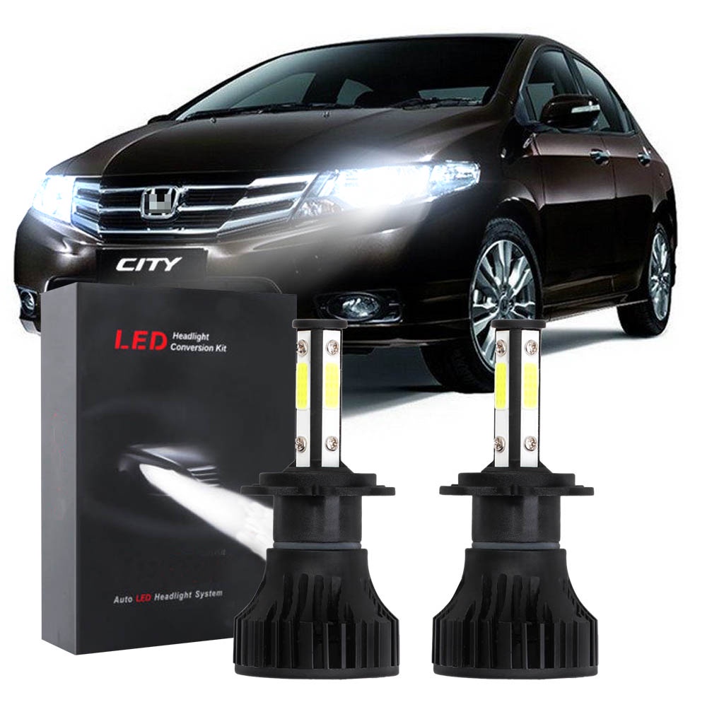 สําหรับhonda City (TMO) 5th Gen 2008 - 2014 (ไฟหน้า) - คู่Combo LEDไฟหน้าหลอดไฟชุดBright 6000Kสีขาวเ