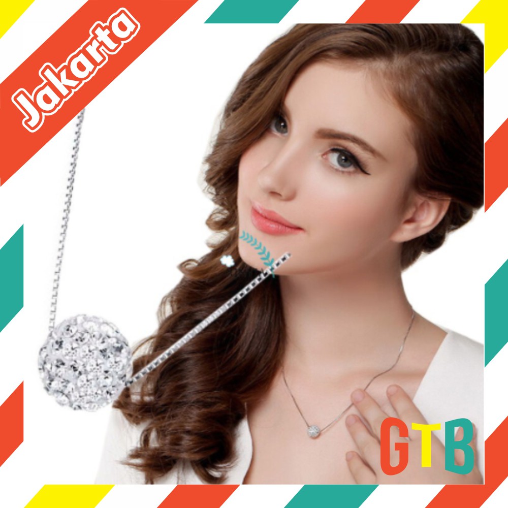 GTB สร้อยคอลูกแก้วเพชรป้องกันสนิมสร้อยคอไทเทเนียม/สร้อยคอคริสตัลสแตนเลส ก011
