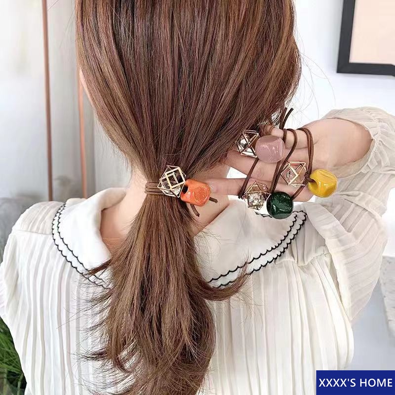 🔥พร้อมส่ง🔥#XX62 Hair band ยางรัดผมสไตล์เกาหลี ยางรัดผมประดับลูกปัด ยางรัดผมแฟชั่น - รูปที่ 2