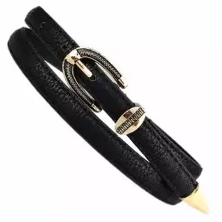 MiStyles เข็มขัด เข็มขัดผู้หญิง เข็มขัดสตรี Womens Belt 1987 (สีดำ)