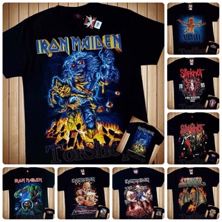 เสื้อยืดโอเวอร์ไซส์RockYeah / HotRock T Shirt 3D เสื้อวง IRONMAIDEN สกรีนคมชัดHD (ไซส์ยุโรป) เสื้อวินเทจ90 เสื้อทรงเอ เส