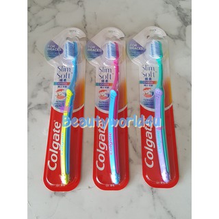 ✔️ เลือกสีได้ Colgate slim soft ortho แปรงจัดฟันคอลเกต 🪥  สลิมซอฟท์ ออร์โธ ขนนุ่ม 1 อัน