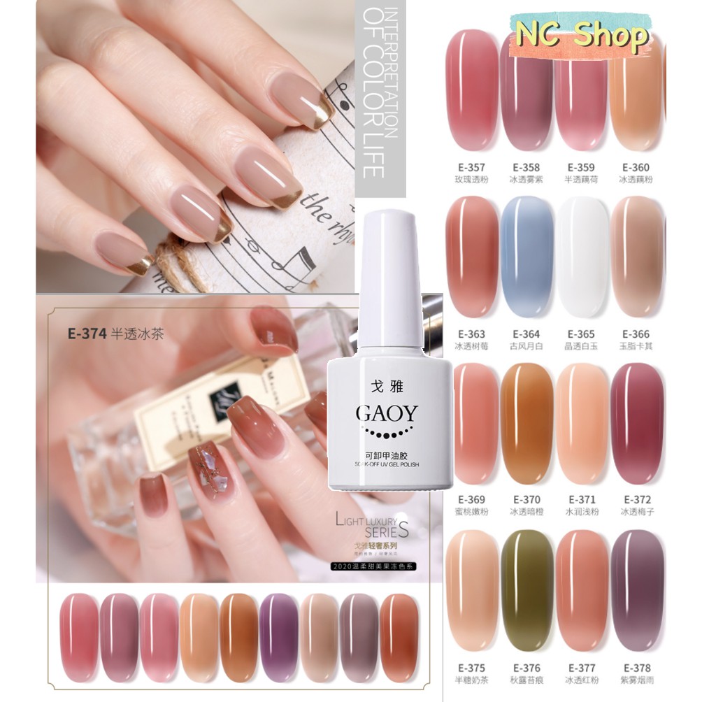 💅🏻  สีเจล สีเจลเยลลี่ Jelly GAOY gel nail polish 7.3 ml สีเจลใส พาสเทล สีทาเล็บเจล สีทาเล็บ ยาทาเล็บ