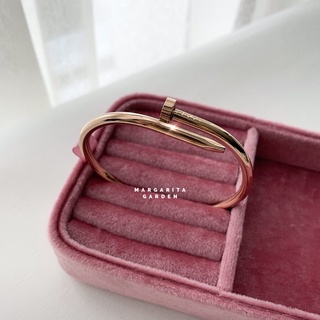 สร้อยลูกปัด สายคล้อง Margarita Basic Nail Bracelet (Pinkgold without Diamond)