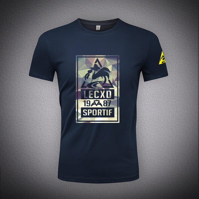 Top Grade Preferred French Cock Pattern Men Short-Sleeved Mens T-Shirt เสื้อยืดคอกลม Quick-Drying Pu