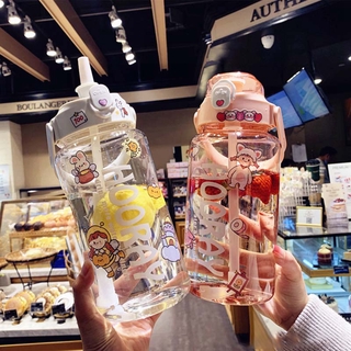 ใหม่!น่ารักมาก!! กระบอกน้ำพกพา 1.5 ลิตร แถมสติกเกอร์ให้แปะขวดคิวท์ๆ