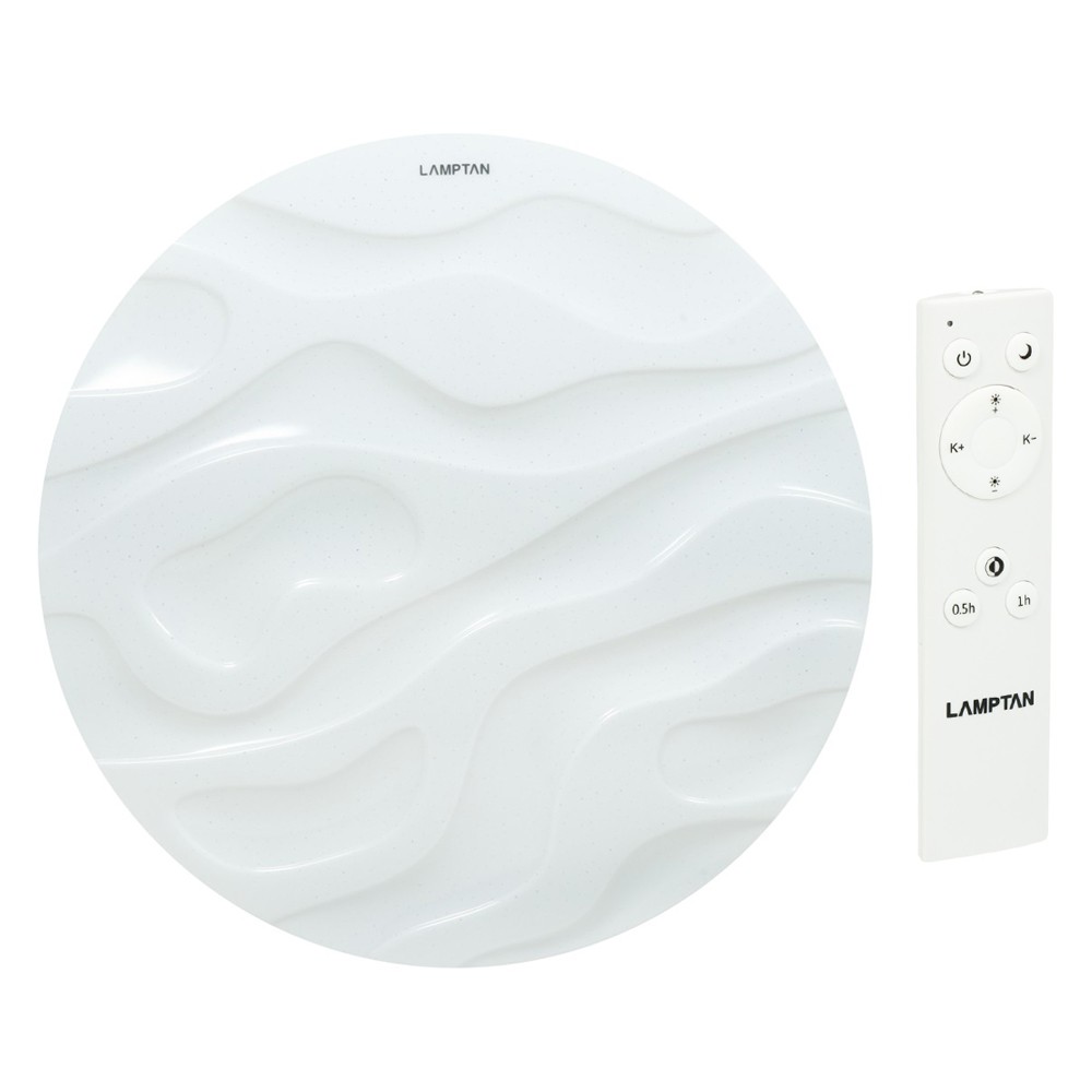 โคมไฟ หลอดไฟ โคมไฟเพดาน ไฟเพดาน LED LAMPTAN MULTI SMART 60 วัตต์ อะคริลิค MODERN 19'' สีขาว