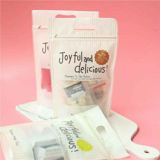 ถุงซิปล็อค ถุงขนมซิปล็อค ลายทาง Joufuland delicious 48-50 ใบ/แพค