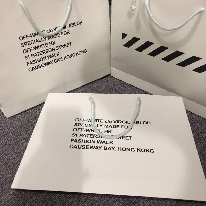 Off White OW tote bag ถุงของขวัญกระดาษ   OFF WHITE shopping bag