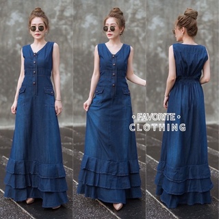 💙🇰🇷 Jeans Maxi Dress Sleeveless💙