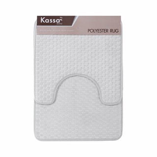 พรมชุดห้องน้ำ Kassa Home BE006-WH สีขาว  พรมเช็ดเท้า  Kassa Home Bathroom Rug BE006-WH White