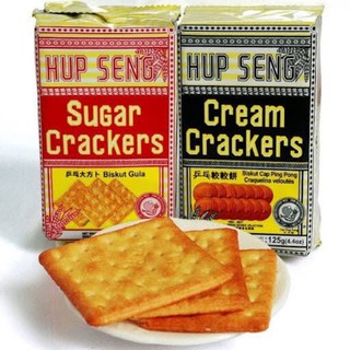 ฮับเซ็ง ซูการ์แครกเกอร์ ขนมปังกรอบ ตราปิงปอง Hup Seng Cream Crackers แครกเกอร์ หวาน/ครีม