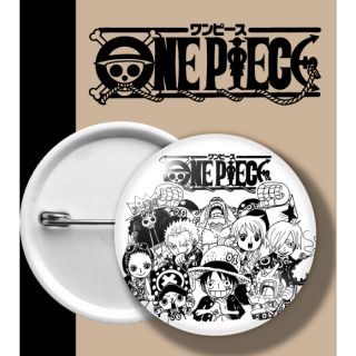 ONEPIECE BADGE เข็มกลัด วันพีช ขาว WHITE