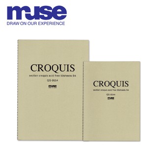 MUSE สมุด WHITE CROQUIS 60G (WHITE CROQUIS BOOK 60G)