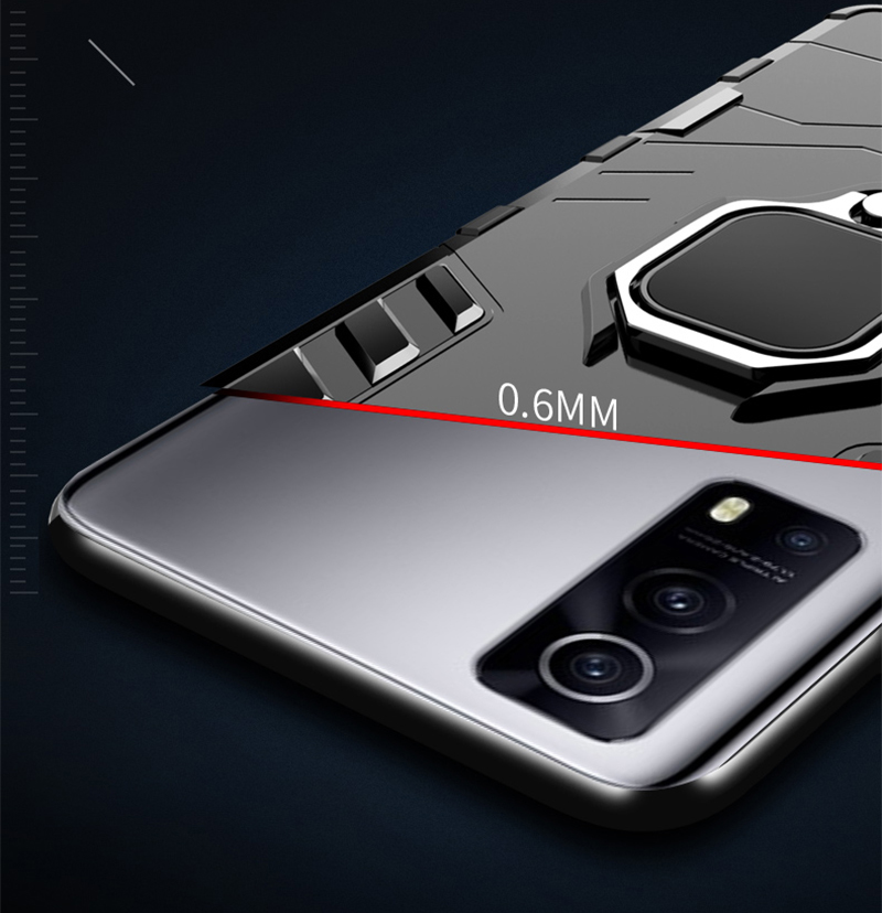 สําหรับ Vivo Y72 Y52 Y55 Y77 Y76 Y75 5G เกราะกันกระแทกกรณีแหวนขาตั้งกันชนปกหลัง - รูปที่ 5