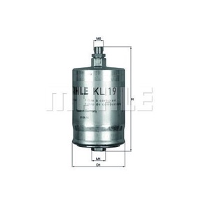 MAHLE กรองเบนซิน BENZ E200,E220,E280,E300,E320,W123,W124,W201,W202 / KL19 (0 986 AF8 092,0 024 77190