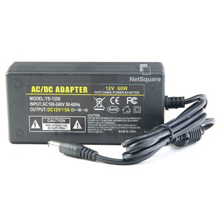 Adapter 12V 5A อะแดปเตอร์ DC Power Supply 5.5*2.5mm And 5.5*2.1mm