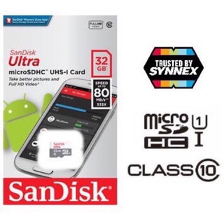 📣📣เมมโมรี่การ์ด Micro SD Card Class 10Sandisk32GBของแท้100% ประกัน7ปี