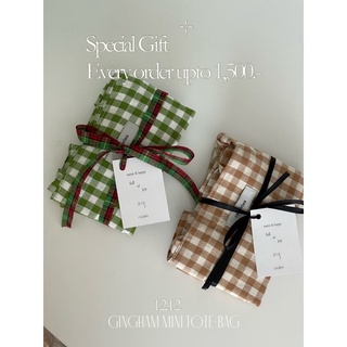 [SPECIAL GIFTS] FREE! Gingham Mini Totebag **ระบุสีตรงช่องหมายเหตุ/สุ่ม**