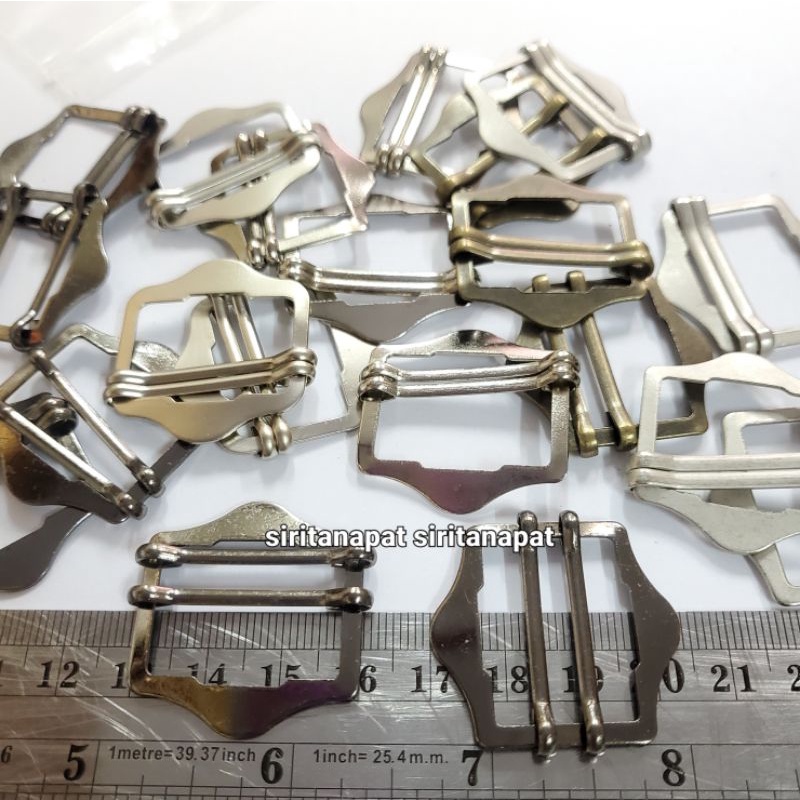 ปลีก/ส่ง ตัวเลื่อนหลังกางเกง 1นิ้ว ทองเหลือง ไม่สนิมจ้า
