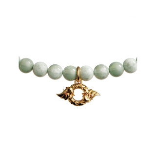 [กรอกโค้ด HR3MN ลด 100.-] Harmenstone - สร้อยข้อมือบ่วงนาคบาศอัญมณีหยกพม่า [พร้อมส่ง 5-7 วัน] The Uniti