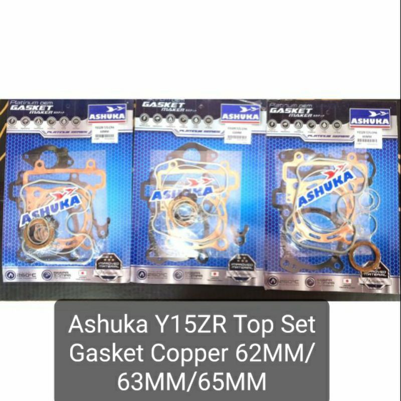 Y15ZR/Y15/Exciter150 Ashuka Racing ปะเก็นด้านบนชุดทองแดง 62 มม./63 มม./65 มม.ULAHE